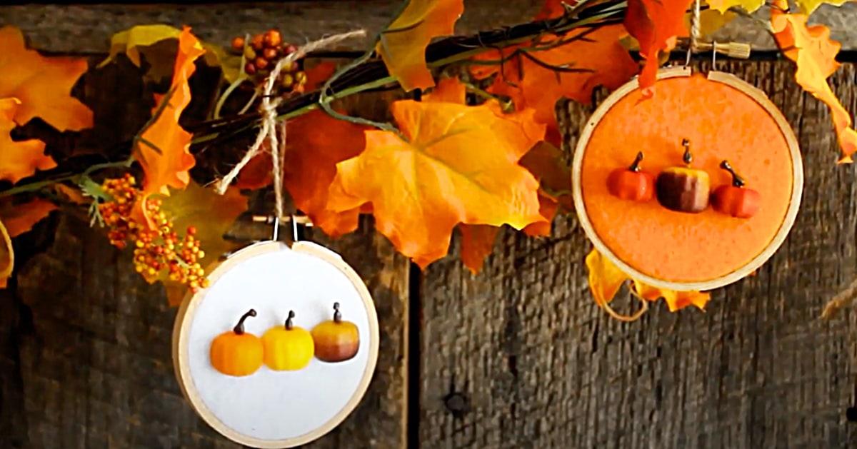 How To Make A Fall Pumpkin Hoop Banner