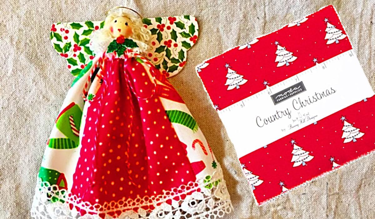 How To Make A Charm Pack Angel Ornament