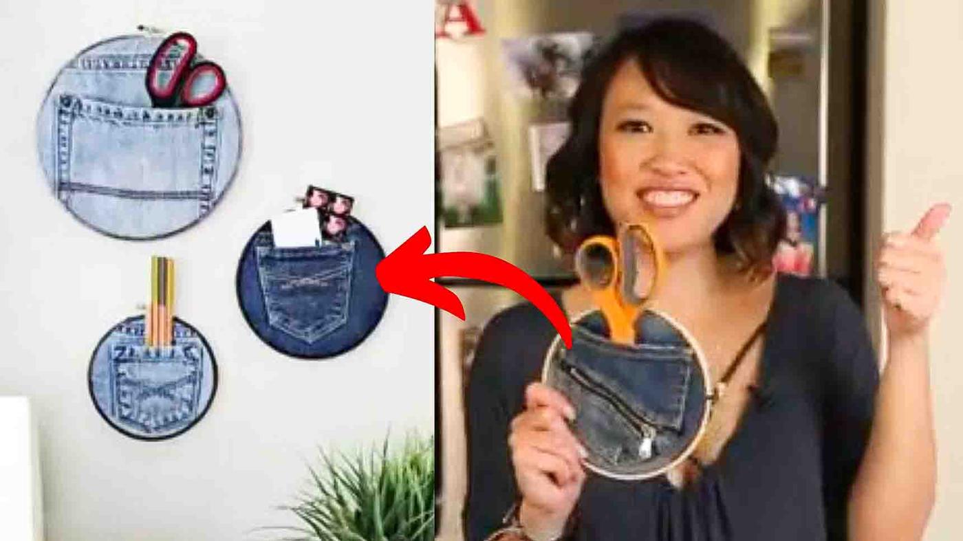 DIY Denim Pocket Organizer Tutorial