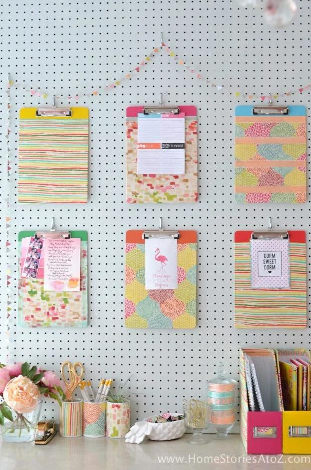 Organizing Ideas for Your Life - Mod Podge Clipboard - Easy Crafts and Cool Ideas for Getting Organized - Best Ways to Get Organized - Things to Make for Being More Efficient and P