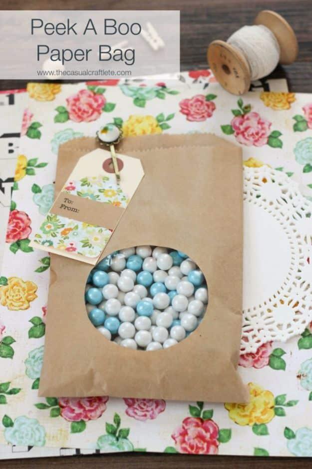 DIY Peek A Boo Paper Bag, a charming DIY wedding favor idea and a sweet keepsake guests will actually use