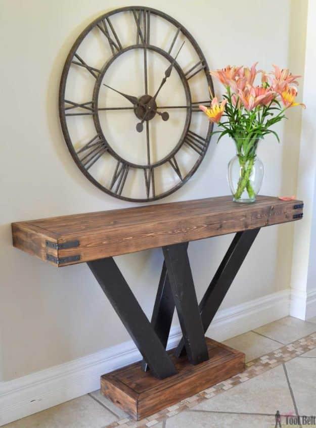 2×4 Console Table, a handmade furniture idea, easy to scale up for a whole batch and a keepsake worth handing down
