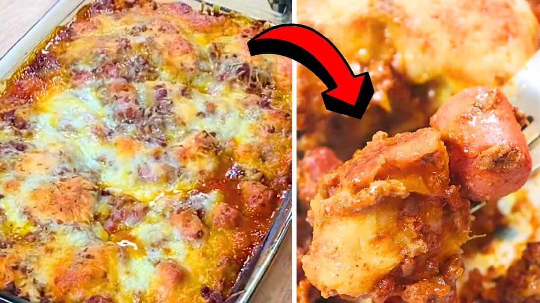Easy Chili Cheese Dog Casserole Recipe