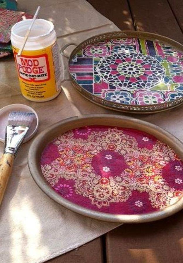 Mod Podged Catch All Tray, quick enough to finish over a weekend and a favorite that gets compliments every time