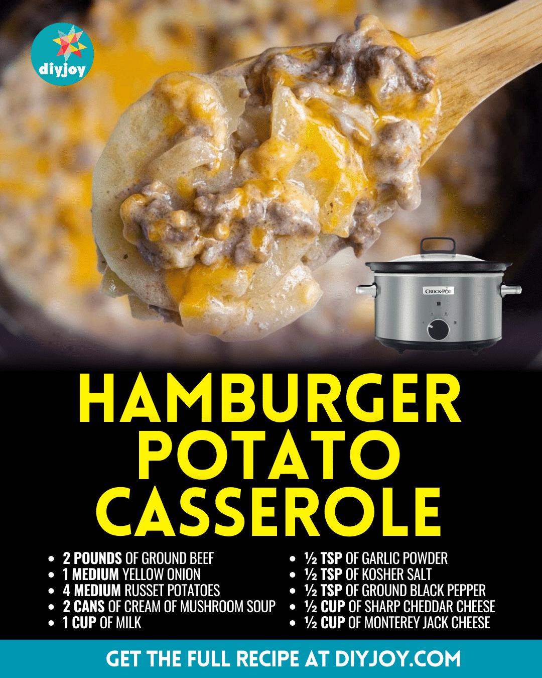 Easy Crockpot Hamburger Potato Casserole