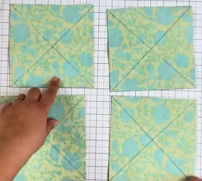 Quilting Hack Make 32 Half-Square Triangles at Once instructions