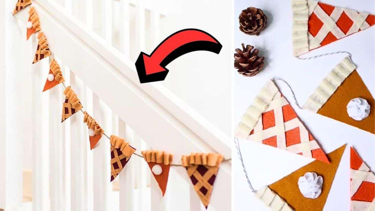 How to Make a DIY Fall Pie Garland Décor