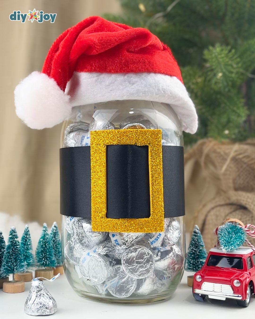 Santa Chocolate Jar — diy santa jar
