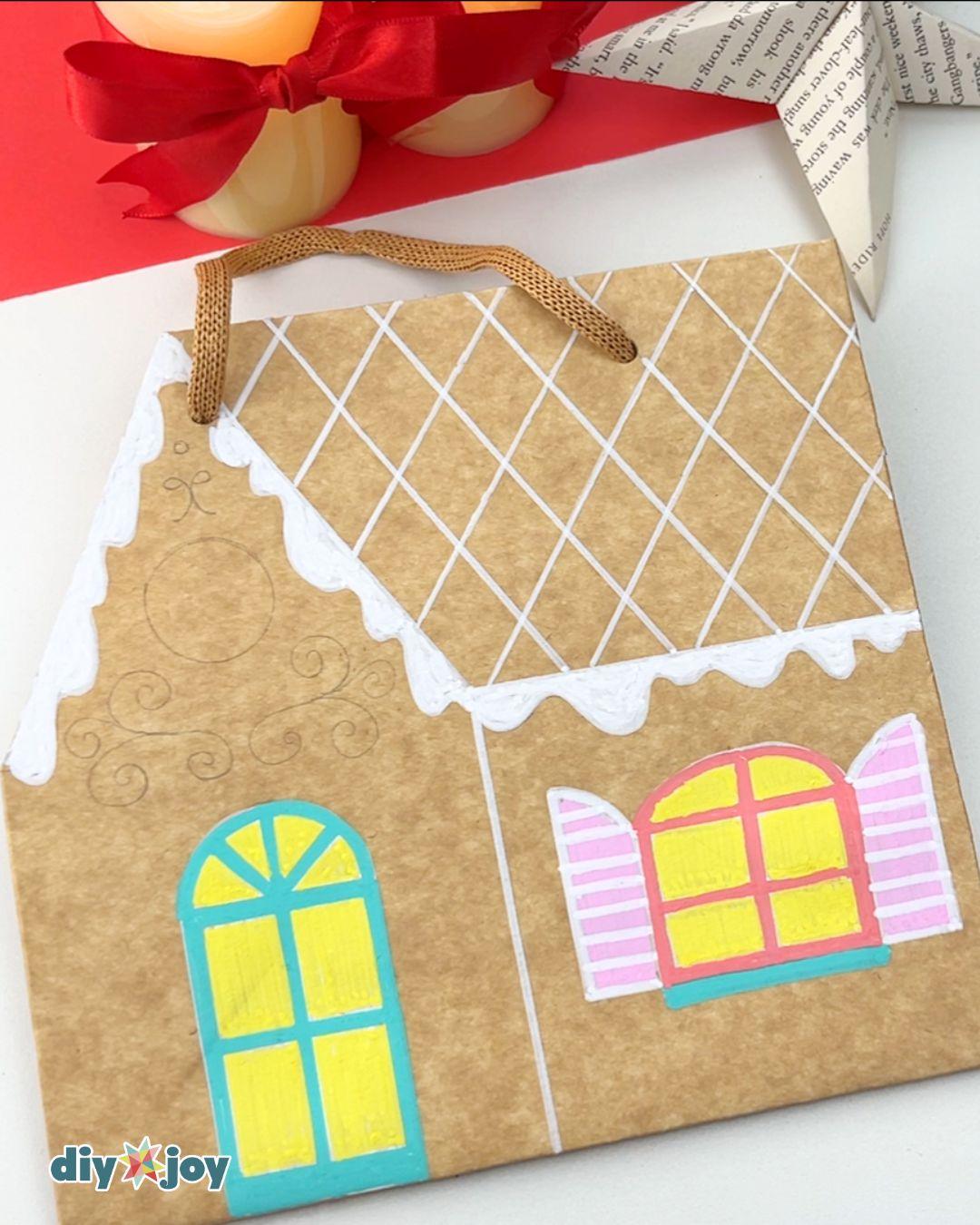 Easy Gingerbread House Paper Bag — christmas crafting ideas