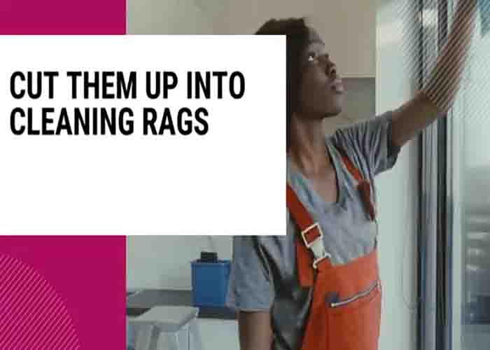 Reusing your old towels as cleaning rags