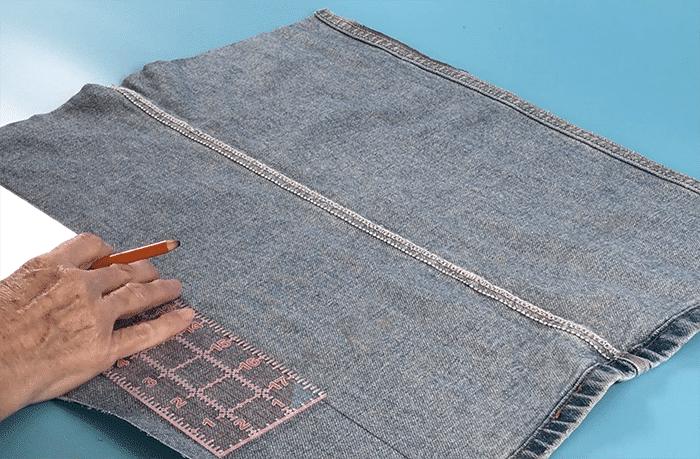 Jeans pocket placemats step by step — diy denim ideas