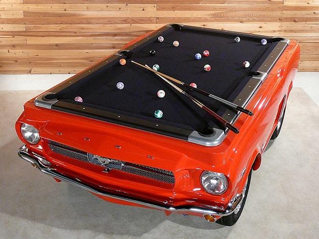 Repurposed Old Car Parts Ideas - Mustang Car Frame Pool Table - DIY Projects & Crafts by Sueeye #diy