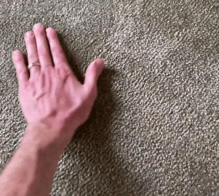 Easy Carpet Indentation Removal Hack
