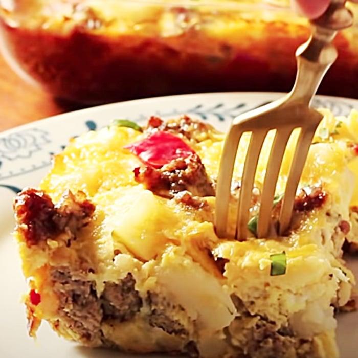 Overnight Breakfast Casserole Recipe - Meal Prep Ideas - Morning Meal Ideas