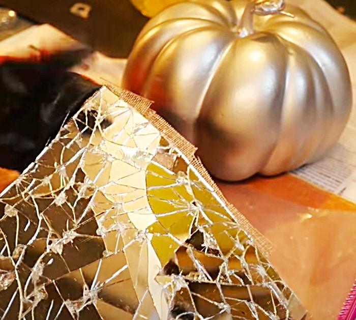 DIY Mosaic - Mirrored Pumpkin Project - Easy DIY