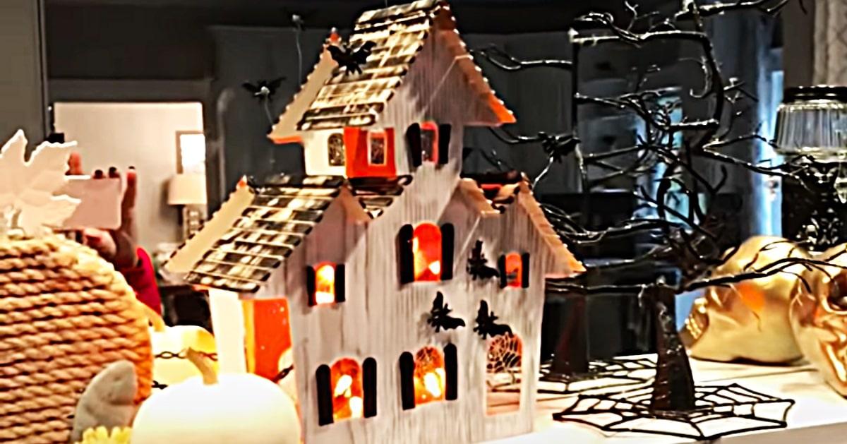 Dollar Tree Light-Up Haunted Farmhouse