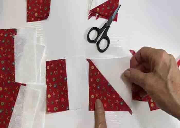 Making the units for the shattered pinwheel quilt block