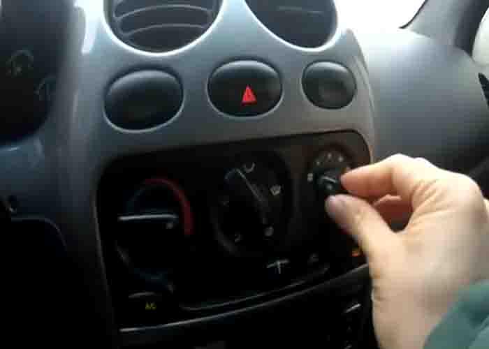 Turning on the heat first to defog car windows