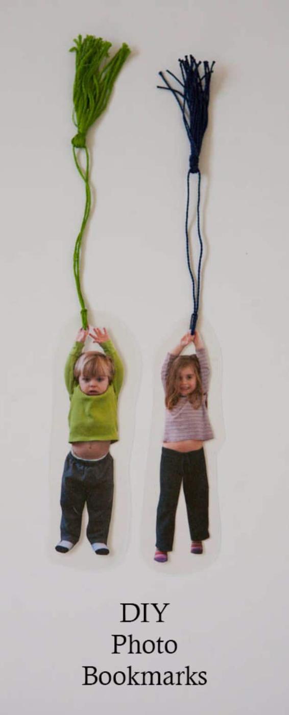 Photo Bookmarks, a memory keepsake project, quick enough to finish before nap time and a detail guests always ask about