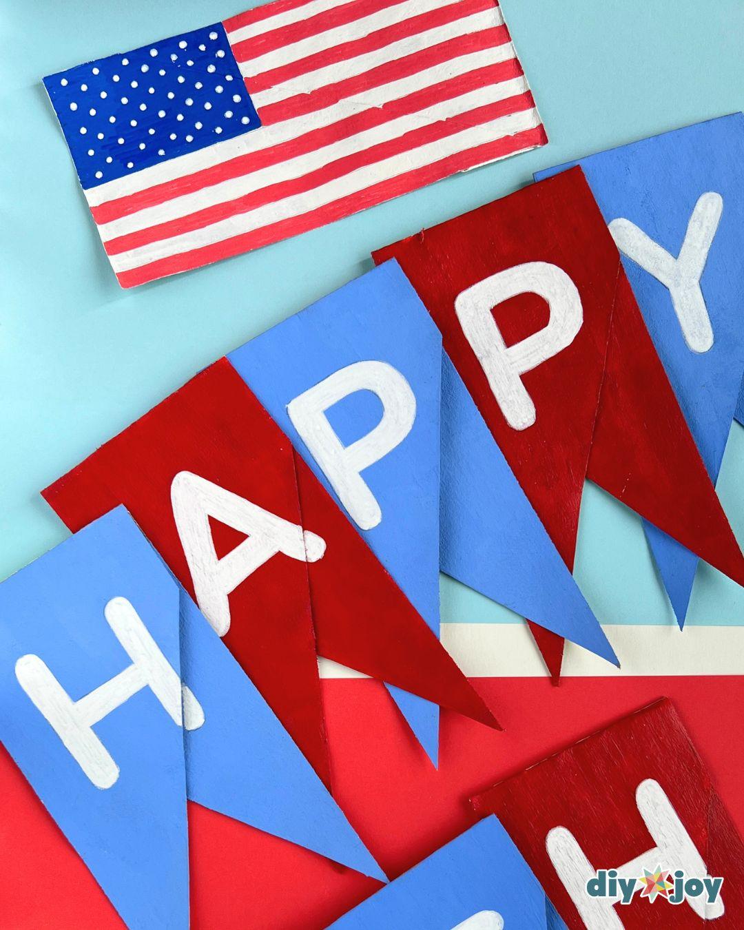 Easy 4th Of July Banner Toilet Paper Rolls — 4th of july banner ideas
