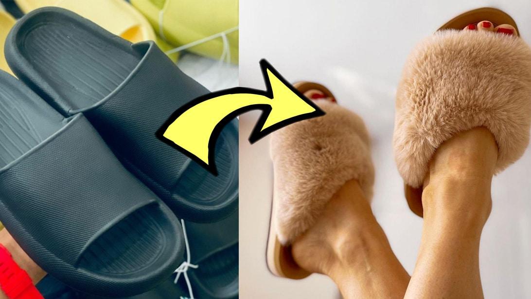 How To Make DIY Slippers From Flip Flops