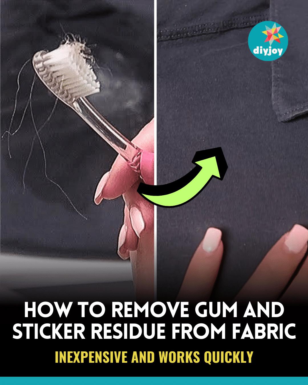 How To Remove Gum And Sticker Residue From Fabric