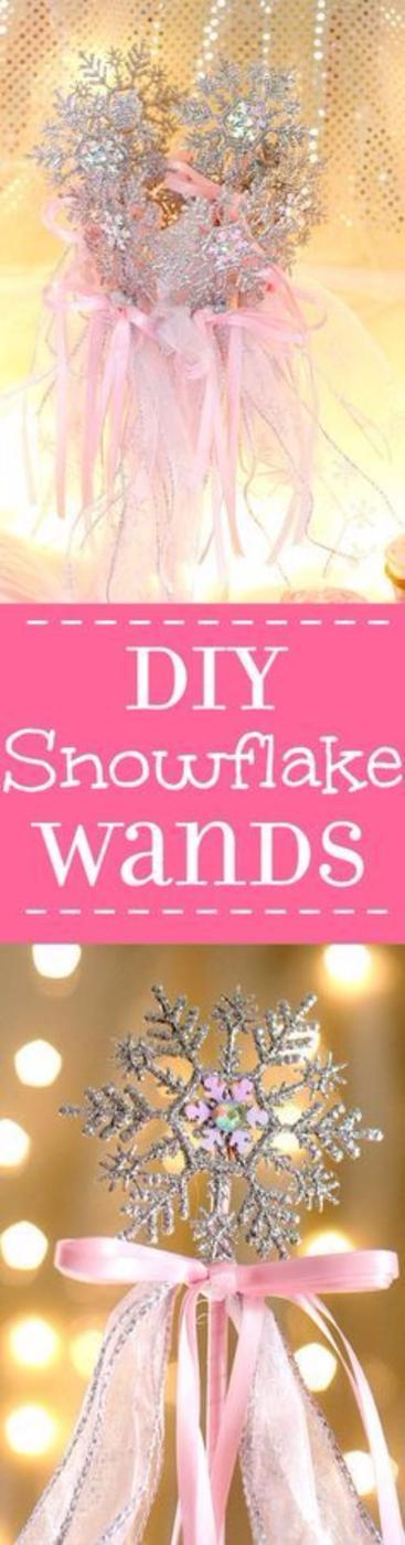 DIY Snowflake Wands, a cozy winter DIY idea worth making this season and a simple project that adds warmth to winter decor