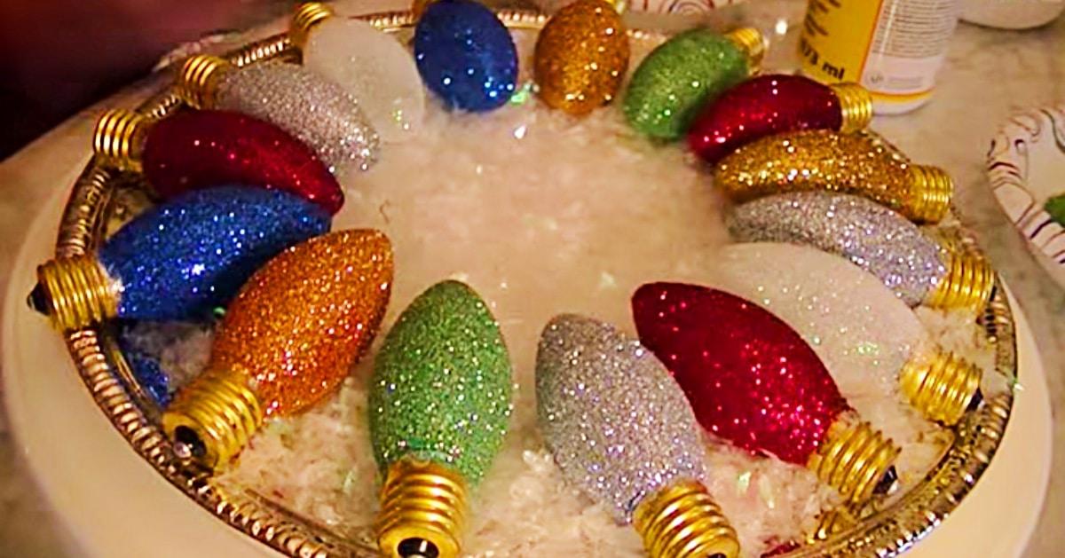 DIY Upcycled Light Bulb Ornaments
