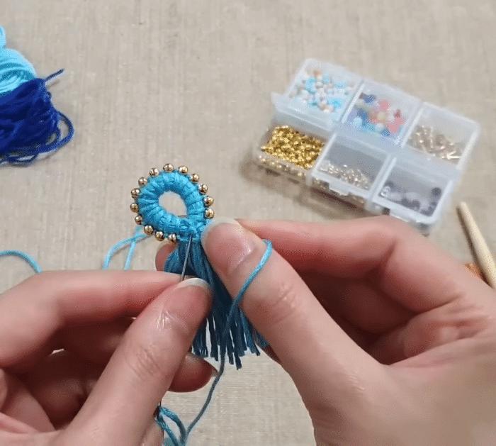 Easy DIY Tassel Earrings Steps