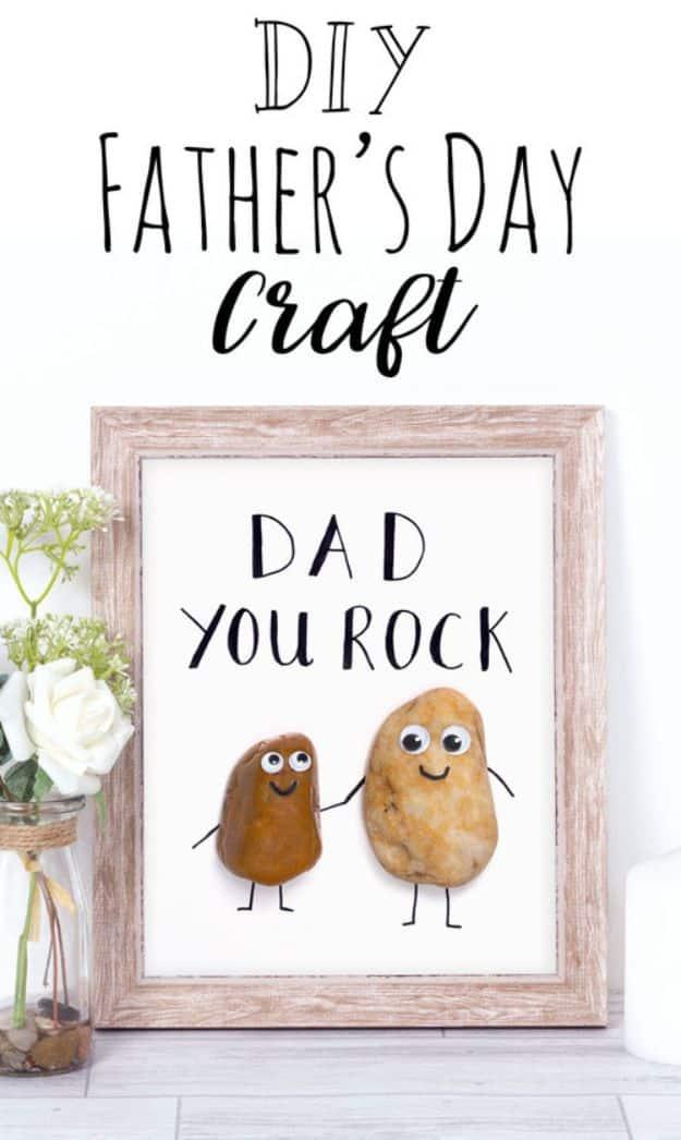 Dad You Rock! DIY Father's Day Gift, simple enough for a first try and a clever way to use scraps you already have