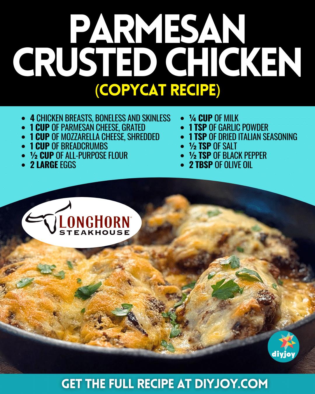 Longhorn Steakhouse Parmesan Crusted Chicken Recipe