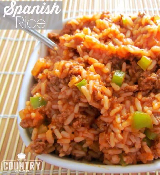 Best Rice Recipes - Spanish-Style Rice - Easy Ideas for Quick Meals Made From a Bag of Rice - Healthy Recipes With Brown, White and Arborio Rice - Cheesy, Fried, Asian, Mexican Fla