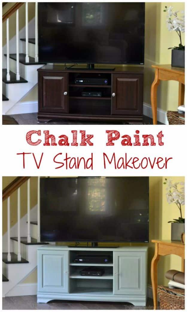 Chalk Paint TV Stand Makeover, flexible enough to adjust as you go and a sweet little detail guests always notice