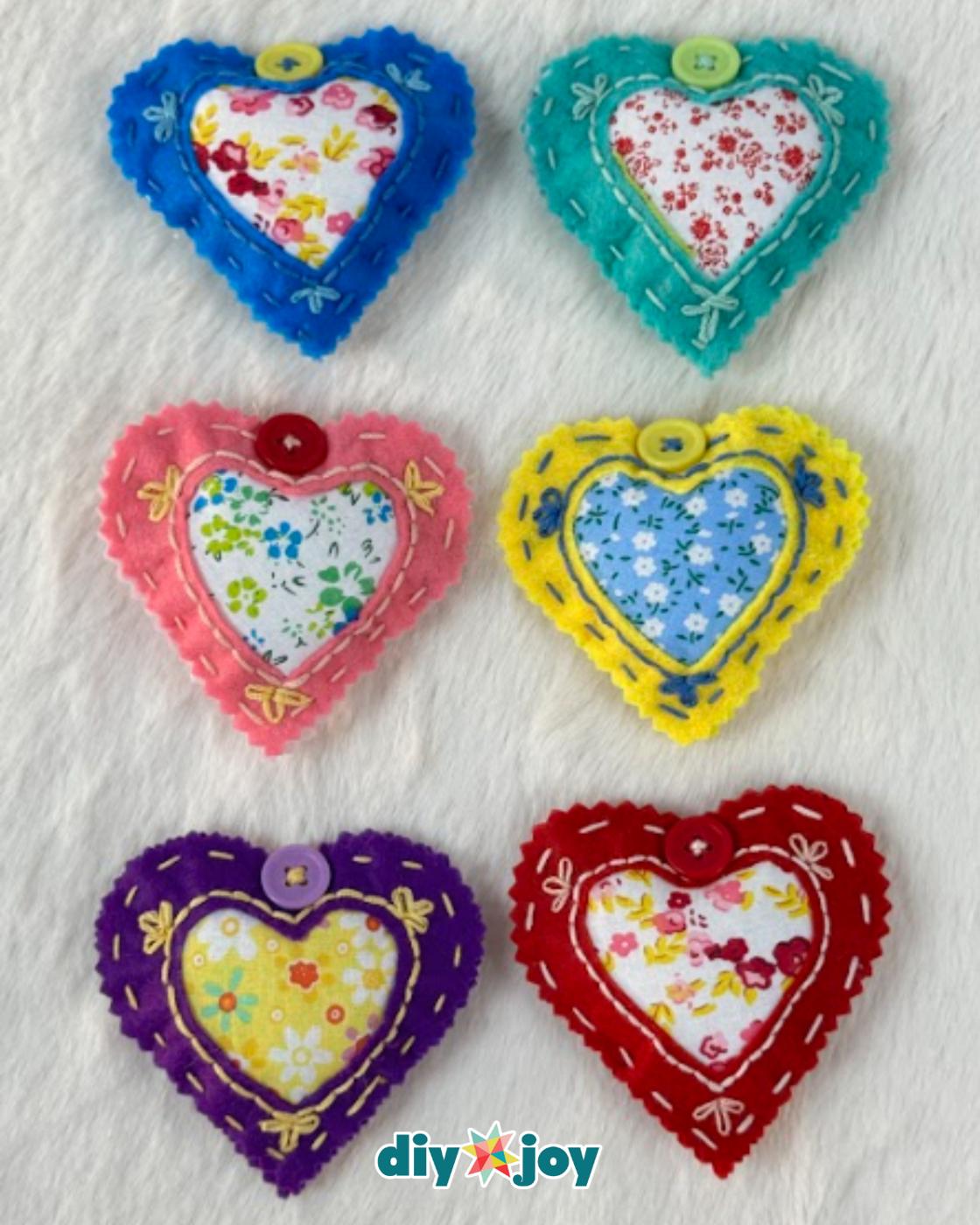 Easy Fabric Hearts Sewing