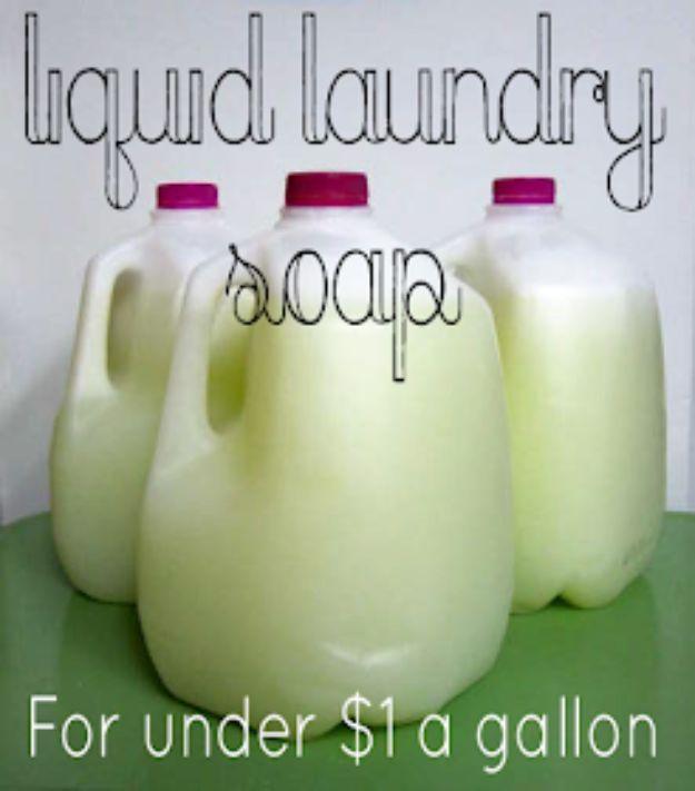 Liquid Laundry Soap For Under $1 A Gallon, flexible enough to adjust as you go and an idea worth saving for later