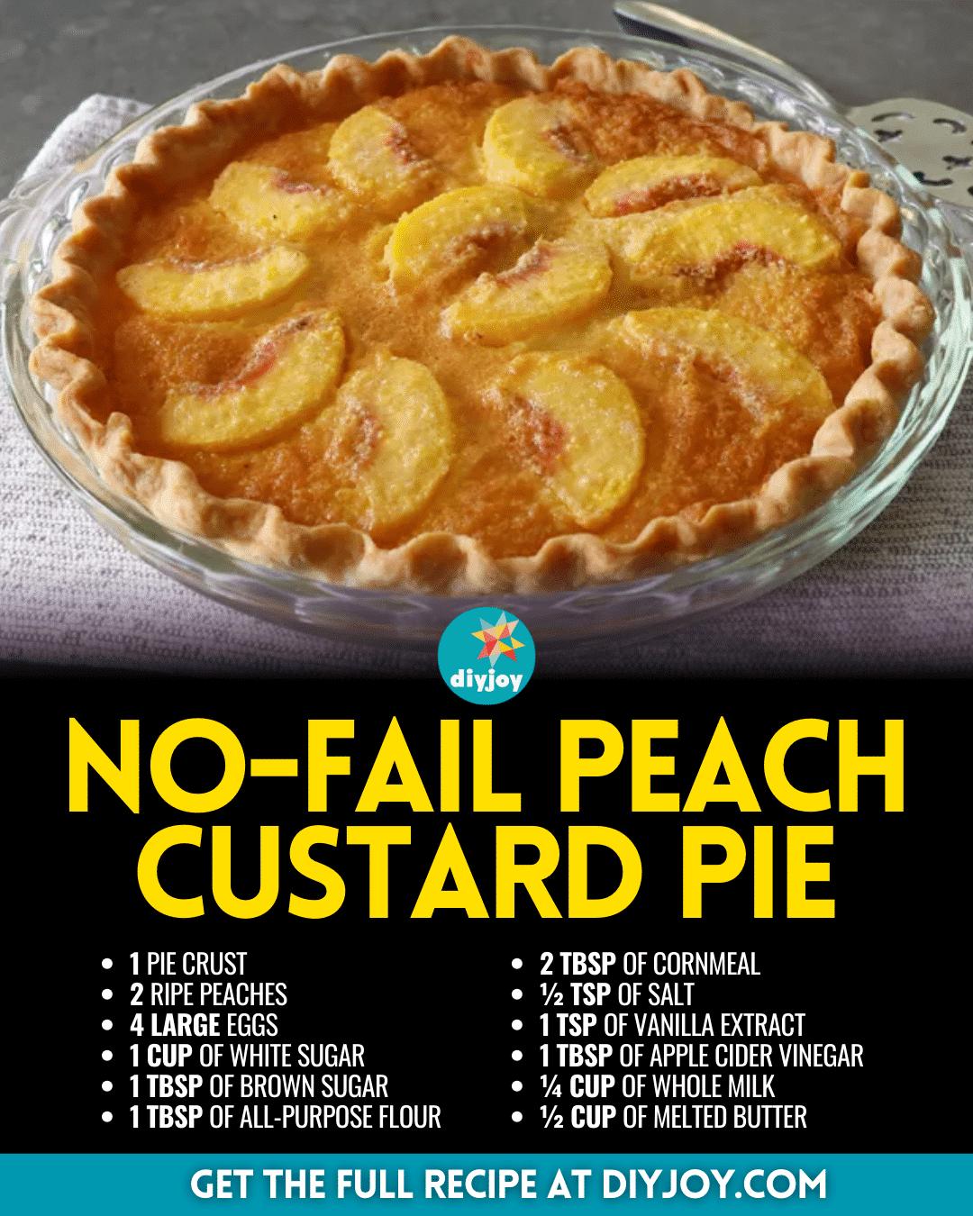 Easy No-Fail Peach Custard Pie Recipe