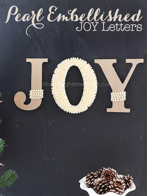 Pearl Embellished JOY Letters, gentle on the wallet even making a matching pair and a statement worth the extra effort