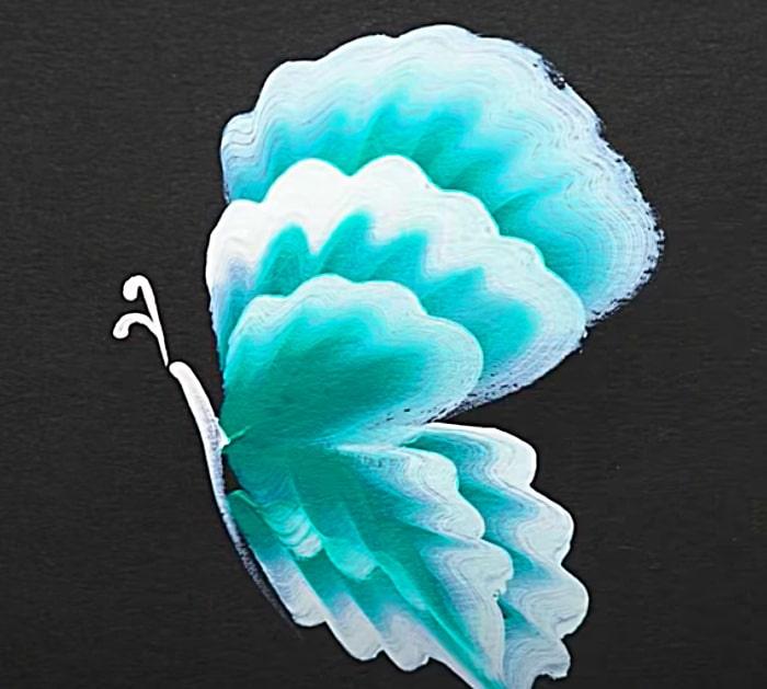 Paint a butterfly with acrylics or oil paint