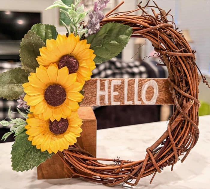 How To Make A DIY Dollar Store Sunflower Wreath