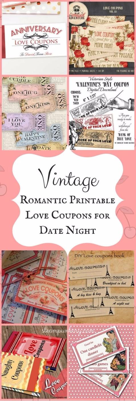 Vintage Love Coupons For Date Night, easy to adapt for staying in or heading out and the kind of night nobody forgets