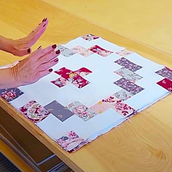 Rose Cross Quilt - Easy Quilt Design - Fun Sewing Pattern - Free Quilt Pattern