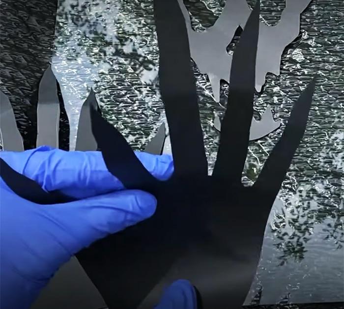 Use Cut Outs To Make Halloween Mirror - DIY Picture Frame - Halloween Decor