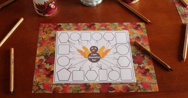 Printable Thanksgiving Placemats, easy enough for a first try at home and quick enough to finish in an afternoon