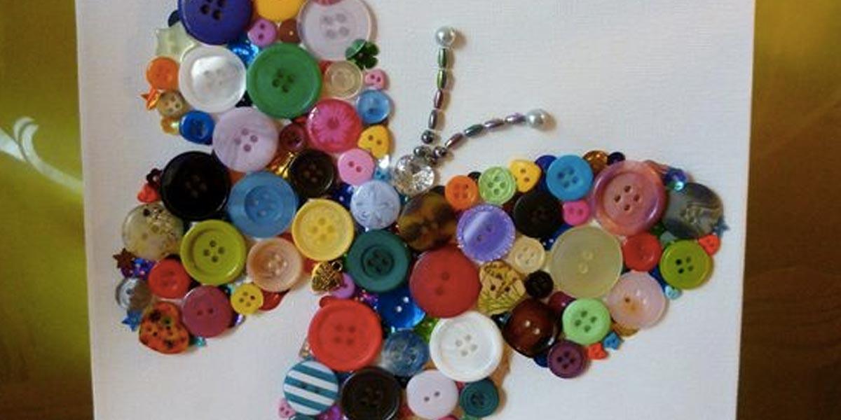 How to Make Button Butterfly Art