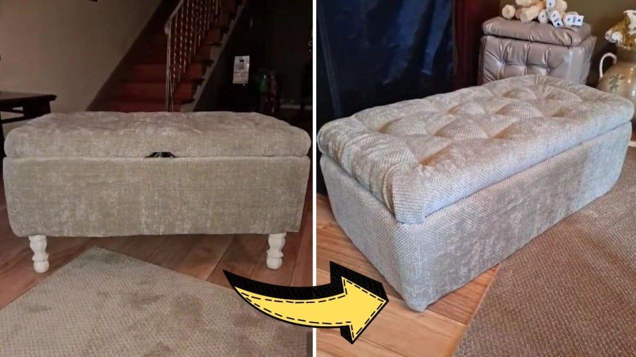 Easy DIY Tufted Storage Bench Tutorial