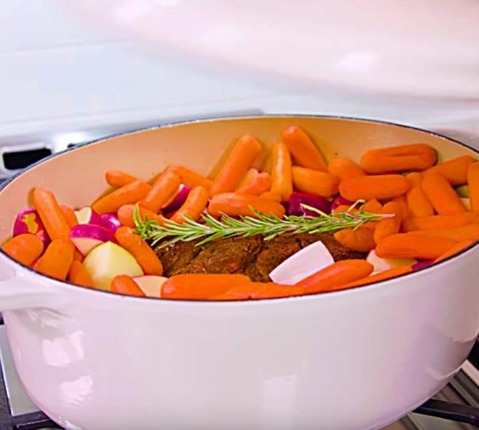 Learn to make a classic Sunday Pot Roast In A Cast Iron Dutch Oven