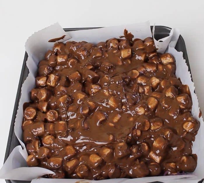 How to Make Chocolate Peanut Butter Marshmallow Squares