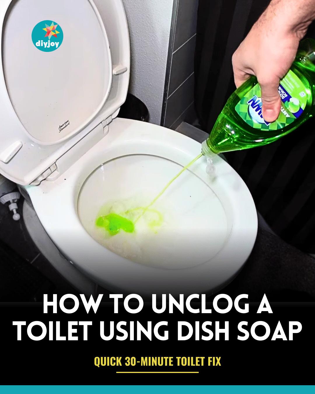 How To Unclog A Toilet Without A Plunger Using Dish Soap