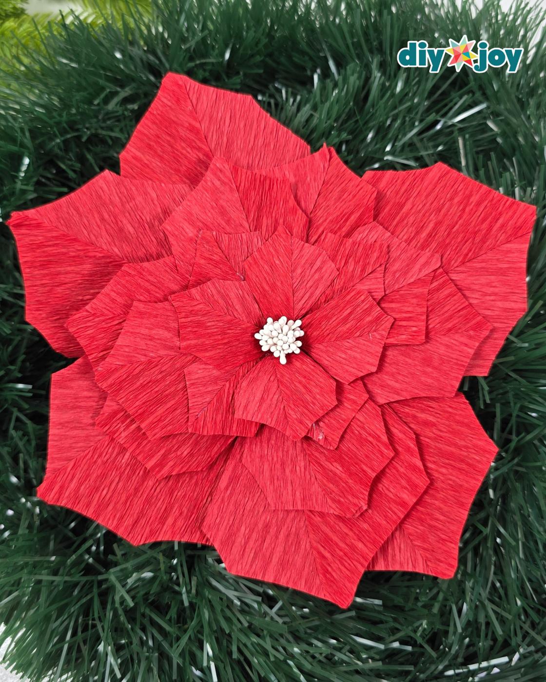 Christmas Ornament Crepe Paper Poinsettia — what's viral today