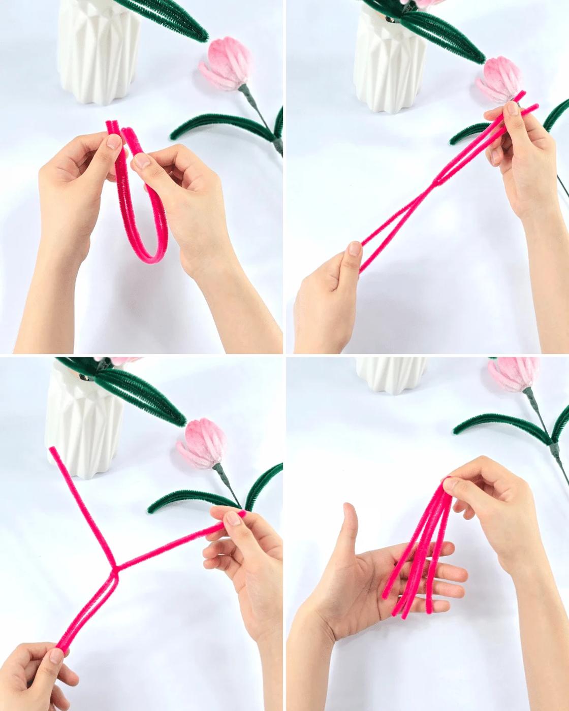 Pipe Cleaner Tulips — how to make tulip flowers